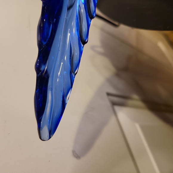 Mid-Century Murano Blown Glass Blue and Gold Pheasant 12" - Picture 12 of 13